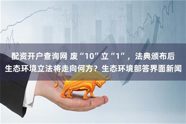 配资开户查询网 废“10”立“1”，法典颁布后生态环境立法将走向何方？生态环境部答界面新闻